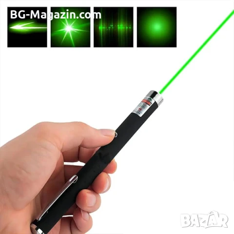 Мощен зелен лазер пойнтер показалка на батерии за котки кучета презентации играчка с приставка деца, снимка 5 - Друга електроника - 51040804
