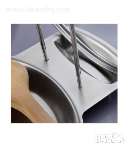 ПОСТАВКА ЗА КАПАК И ЛЪЖИЦА, МЕТАЛНА - код МЕТАЛНА, снимка 2 - Аксесоари за кухня - 33949818