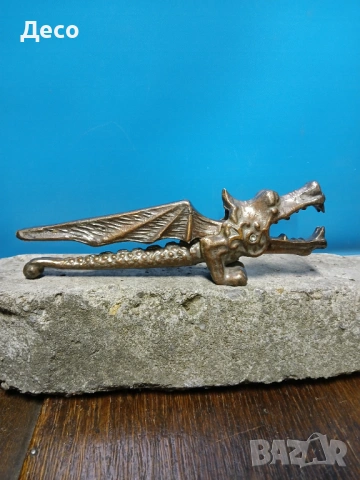 Стара орехотрошачка дракон за декорация., снимка 3 - Антикварни и старинни предмети - 53476906