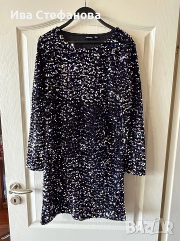 Нова парти официална блестяща празнична коктейлна рокля пайети с подплата, снимка 6 - Рокли - 52484166