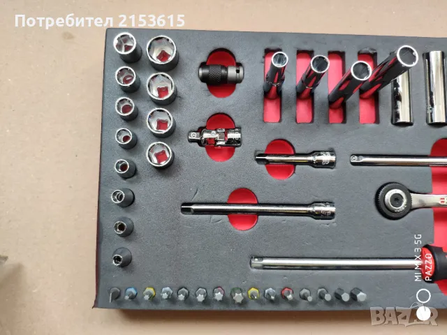 WURTH ZEBRA Комплект тресчотка с вложки 1/4" 42 части , снимка 3 - Гедорета - 48516831