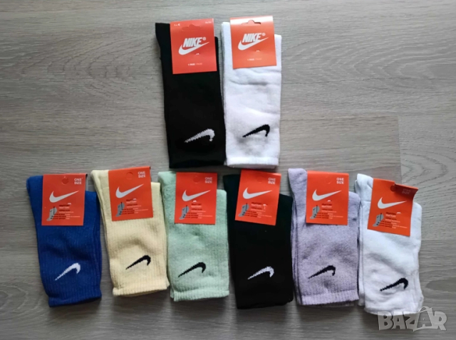 Чорапи Nike различни цветове универсален размер 40-45 различна дължина, снимка 5 - Мъжки чорапи - 52401679