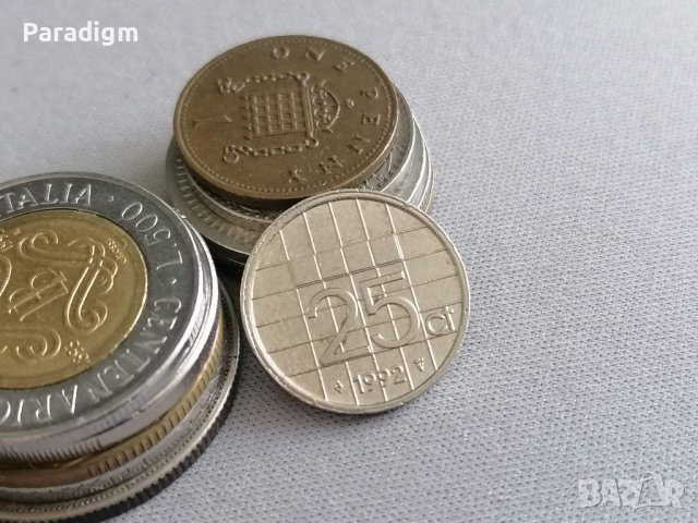 Монета - Нидерландия - 25 цента | 1992г., снимка 1 - Нумизматика и бонистика - 40938160