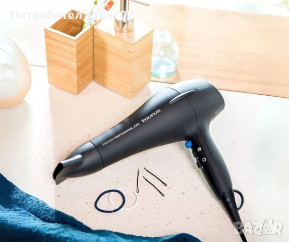 Сешоар TAURUS Fashion Professional 2300, 2200W, функция за студен въздух, 3 скорости, снимка 2 - Сешоари - 51540955