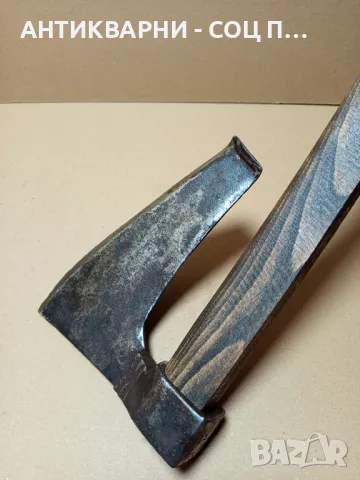 Соц Стар Дърводелски Инструмент Сечиво Голяма Брадва Кривица., снимка 9 - Антикварни и старинни предмети - 50436786