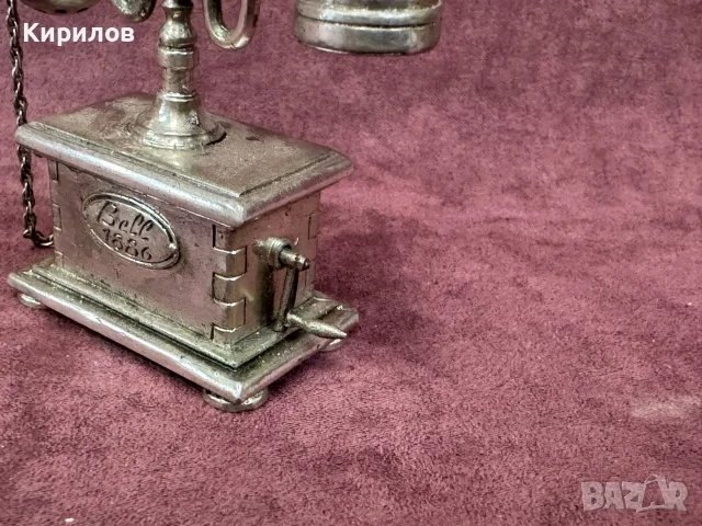 Ретро Телефон сребро-0,800., снимка 4 - Антикварни и старинни предмети - 56123958