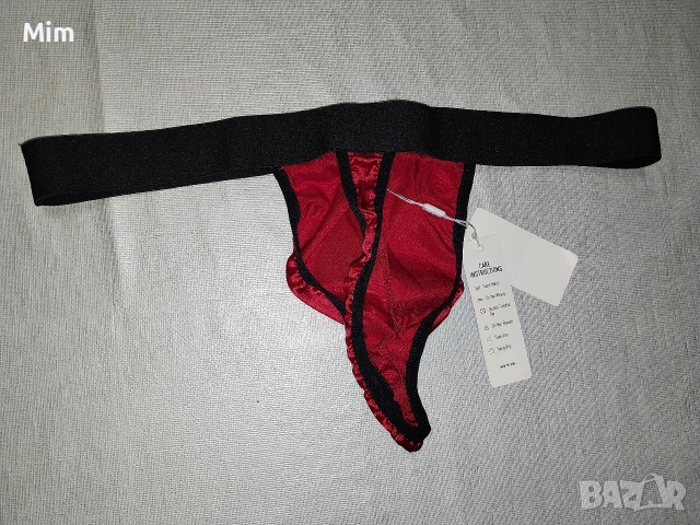 Xl/2XL Мъжка червена сатенена прашка, снимка 4 - Бельо - 52844394