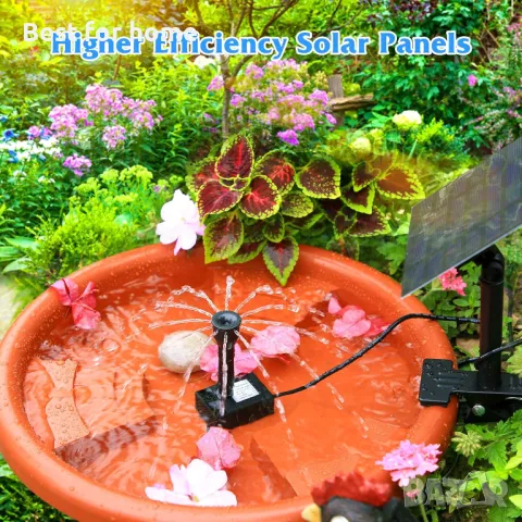 SUJFEE Соларен фонтан с щипки и комплект от 7 дюзи, снимка 7 - Градински мебели, декорация  - 50334334