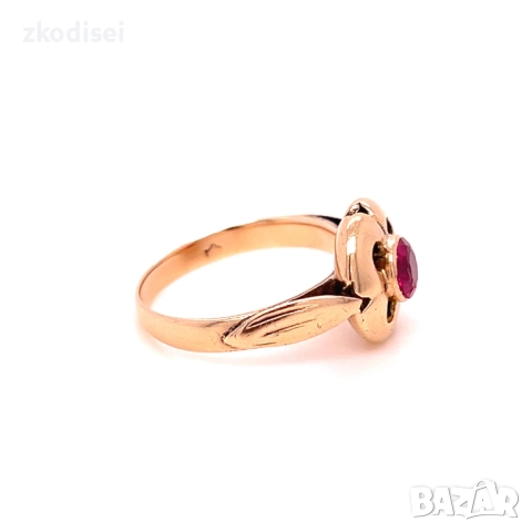 Златен дамски пръстен 3,49гр. размер:53 14кр. проба:585 модел:34832-1, снимка 3 - Пръстени - 52247588