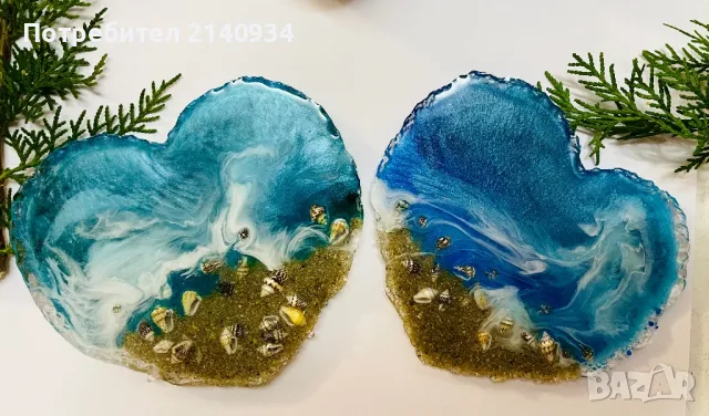Ръчно изработени подложки от епоксидна смола, снимка 4 - Други стоки за дома - 47513137