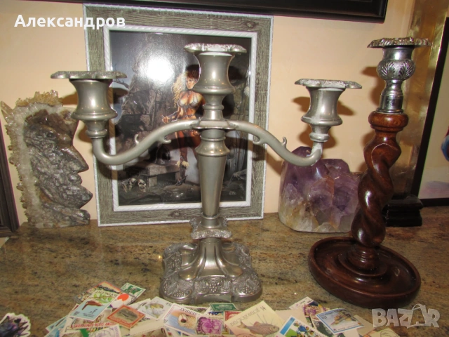 2 свещника и марки, снимка 3 - Други ценни предмети - 53496666