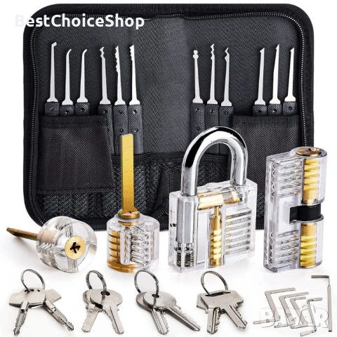 26 части Lock Pick Set – комплект за обучение и практика- шперцове, снимка 10 - Други инструменти - 53399611