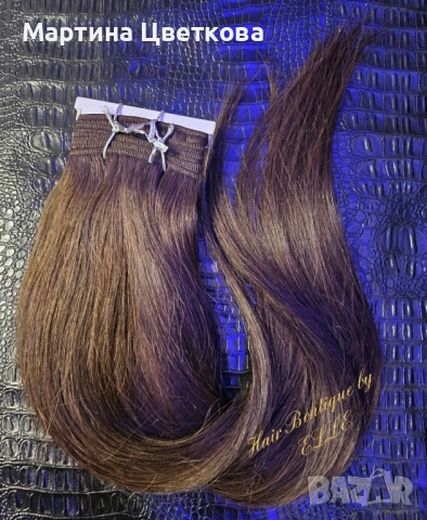 Естествена тъмнокестенява коса, снимка 2 - Аксесоари за коса - 52536065