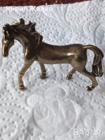 Бронзова фигурка на кон малка 52497, снимка 9 - Антикварни и старинни предмети - 52589418