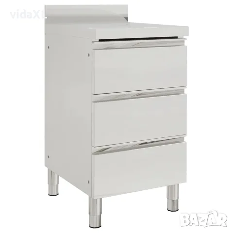 vidaXL Търговски кухненски шкаф с 3 чекмеджета 50x60x96 см