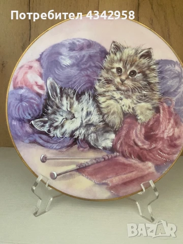 Gloria Porcelain.Bayreuth.Чиния с котки.