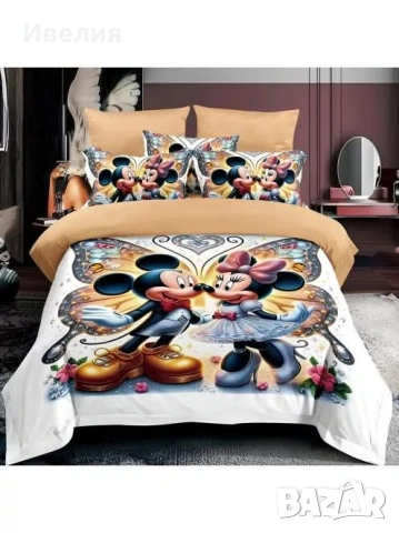 Спални комплекти детски, 3D, 6 части, памук/сатен, снимка 15 - Спално бельо и завивки - 53155296