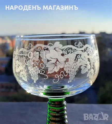 НОВ френски сервиз чаши за ракия и аперитив цветно стъкло  , снимка 9 - Други ценни предмети - 50327595