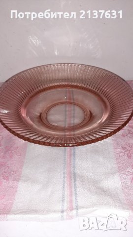 ГОЛЕМИ СТЪКЛЕНИ РЕТРО ФРУКТИЕРИ  - Ф 25 , Ф 26 ,Ф 28см, снимка 8 - Други - 36751290