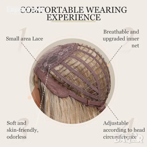 Без фирмена опаковка. Цена: 30 лв. Перука Shining Yourself LC334-1 MO 081912  Омбре дълга къдрава, снимка 2 - Аксесоари за коса - 47447306