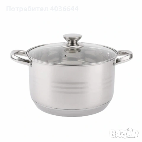 Комплект тенджери от неръждаема стомана ADM – 12 части с капаци BXGG-001, снимка 5 - Съдове за готвене - 53154661