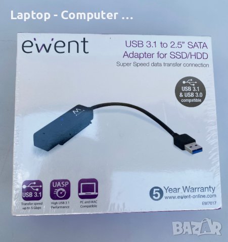 Нов адаптер за хард диск EWENT USB 3.1 to 2.5 inch SATA