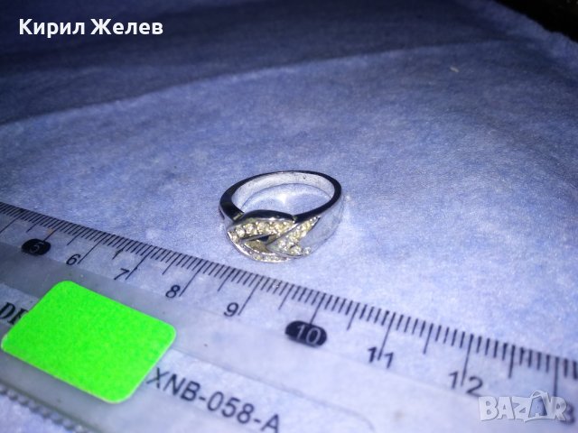 ИЗЯЩЕН МОДЕН КРИСТАЛЕН АРТ ПРЪСТЕН от ХРОМИРАНА НЕРЪЖДАЕМА СТОМАНА 37003, снимка 5 - Пръстени - 39754330