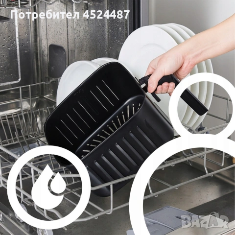 Смарт Еърфрайър , 2200W, XXL 6.5л, Wi-Fi Tuya App, 10 Програми, Неръждаема стомана, снимка 7 - Друга електроника - 53733166