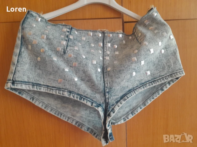 *Asos*Къси дамски дънки с капси , снимка 2 - Дънки - 50928045