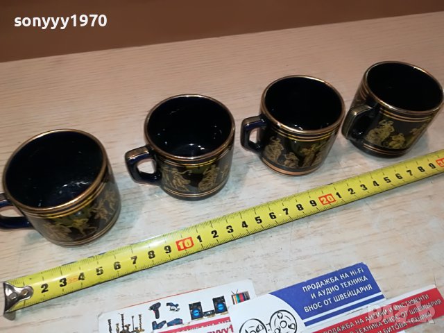 neofitou-hand made 24k gold-made in greece 4бр чашки за кафе 0206231626, снимка 8 - Колекции - 40917512