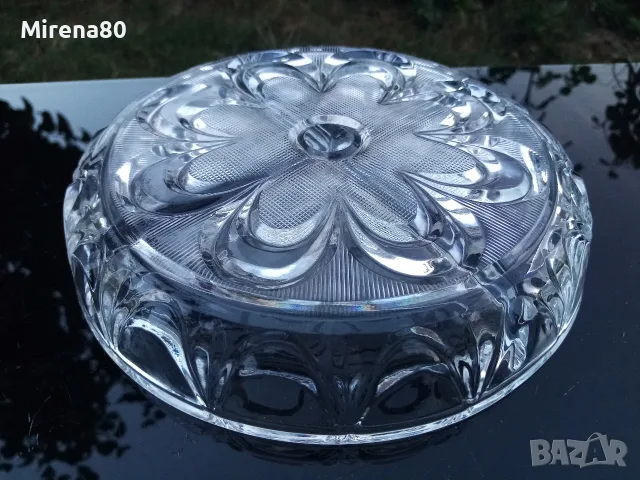 Българско кристално плато за разядки, снимка 4 - Чинии - 55870475