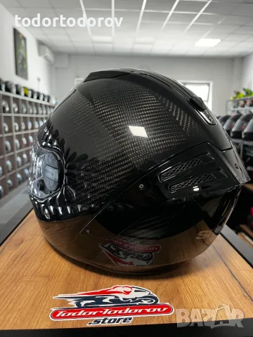 Мото каска SHARK SPARTAN RS CARBON SKIN ,вградени очила,размер M 57-58 см,много добро състояние 199, снимка 3 - Аксесоари и консумативи - 55941711