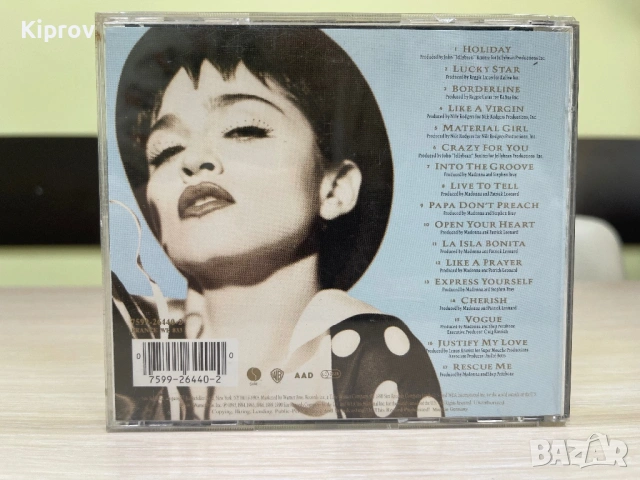 🎵 Madonna – The Immaculate Collection (CD), снимка 4 - CD дискове - 53681720
