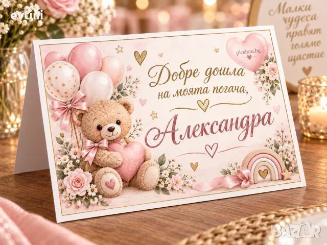 Персонализирана табелка за маса с име на гост, снимка 16 - Картини - 56134839