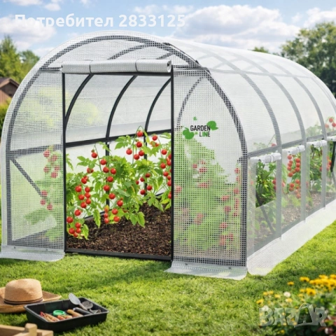 Градинска четирисегментна бяла оранжерия - модерен и ярък дизайн - 6 х 3 х 2м, снимка 7 - Оранжерии - 53660229