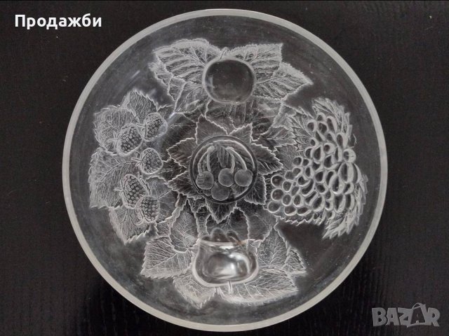 Красива стъклена купа за плодове, снимка 1
