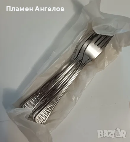 комплект от 6 броя вилици "Петко Денев" Габрово 18.5см.Междинен прибор. , снимка 7 - Прибори за хранене, готвене и сервиране - 56016934