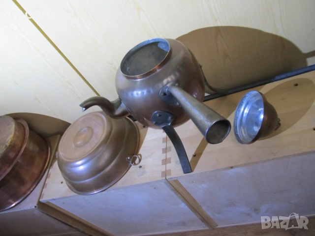 Медни съдове - тигани,купа,чайник, снимка 8 - Прибори за хранене, готвене и сервиране - 48843003