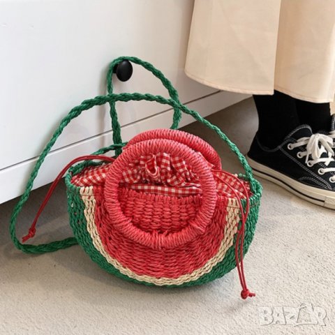 Плетена чантичка Watermelon, снимка 9 - Чанти - 41477438
