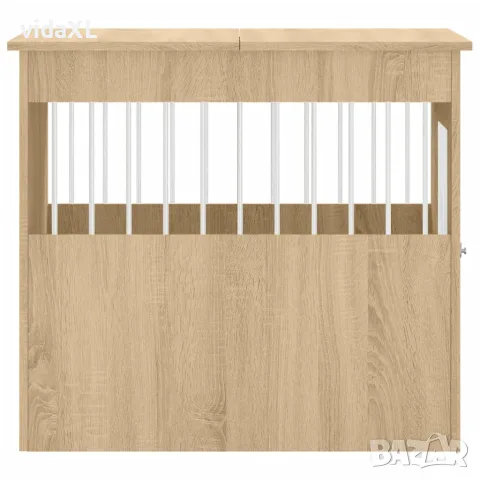 vidaXL Клетка за куче мебел, сонома дъб, 64,5x80x71см, инженерно дърво, снимка 8 - За кучета - 56148082