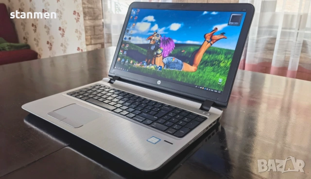Продавам лаптоп HP ProBook 450 g3/IPSматFullHDсКам/4х2.4GhzТhr/8gbDDR4/SSD256gb+500gb/4чБат/DVDrw/Пр