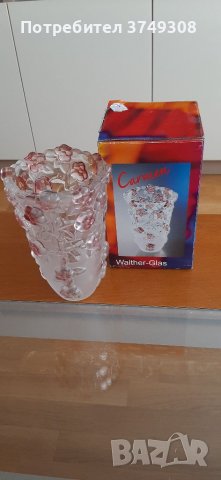 Кристален поднос и кристална ваза, снимка 4 - Прибори за хранене, готвене и сервиране - 41421516