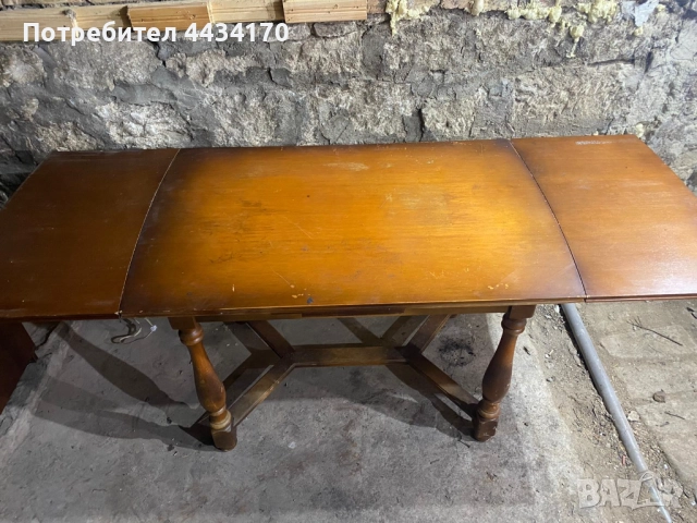 Разтегателна маса за хранене / хол – използвана, снимка 2 - Маси - 52796465