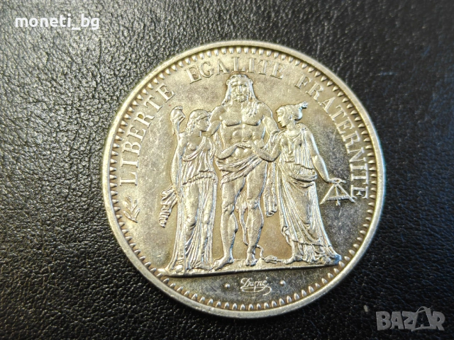 СРЕБРО Франция 10 франка 1970, снимка 2 - Нумизматика и бонистика - 53587956