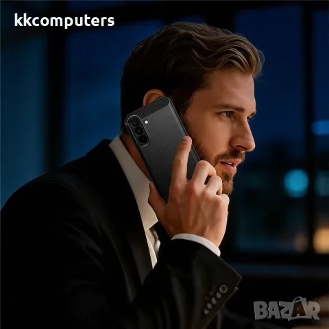 За Samsung Galaxy A27 5G TPU Калъф Carbon Fiber Brushed със Скрийн Протектор – 3 цвята, снимка 11 - Калъфи, кейсове - 55885656
