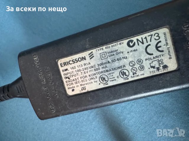 Оригинално зарядно за GSM ERICSSON, снимка 5 - Резервни части за телефони - 49207616
