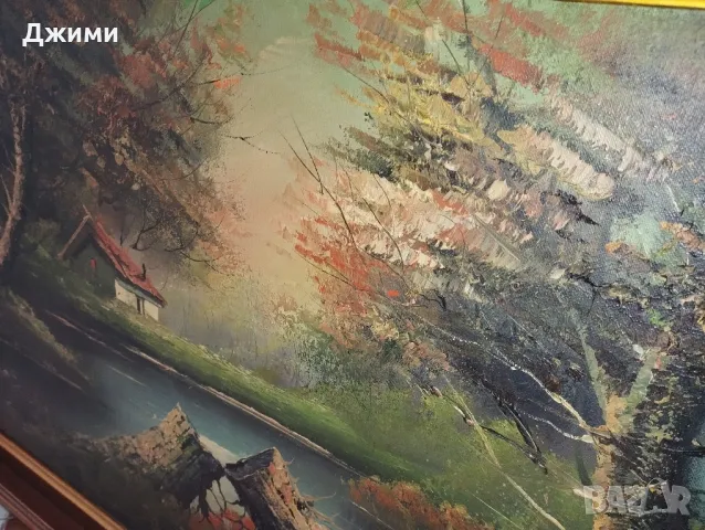 перфектна маслена картина, снимка 5 - Антикварни и старинни предмети - 47481005