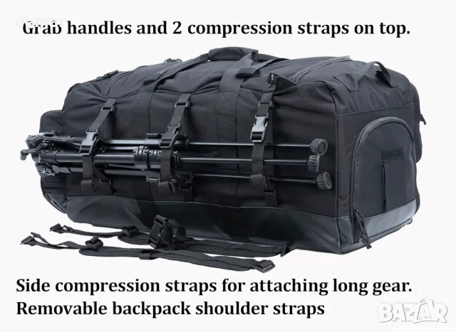 BACKFERRY Голяма чанта, раница с презрамки и отделение за обувки за спорт, 105 л, снимка 6 - Раници - 49325786