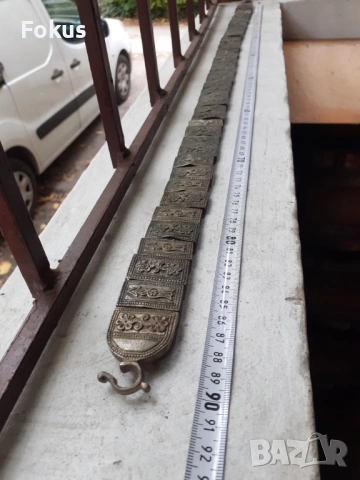 Стар автентичен възрожденски колан сребро сачан, снимка 6 - Антикварни и старинни предмети - 53269952