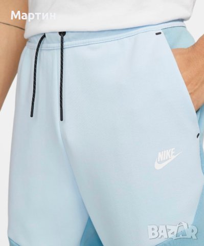 Мъжко долнище Nike Tech Fleece Celestine Blue - размер L, снимка 2 - Спортни дрехи, екипи - 42720953